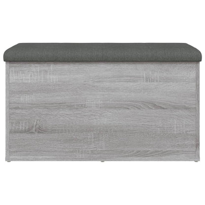 Opbergbankje Bewerkt Hout Eikenkleurig 82 x 42 x 45 cm Grijs sonoma