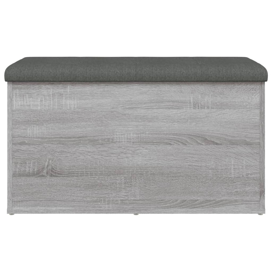 Opbergbankje Bewerkt Hout Eikenkleurig 82 x 42 x 45 cm Grijs sonoma