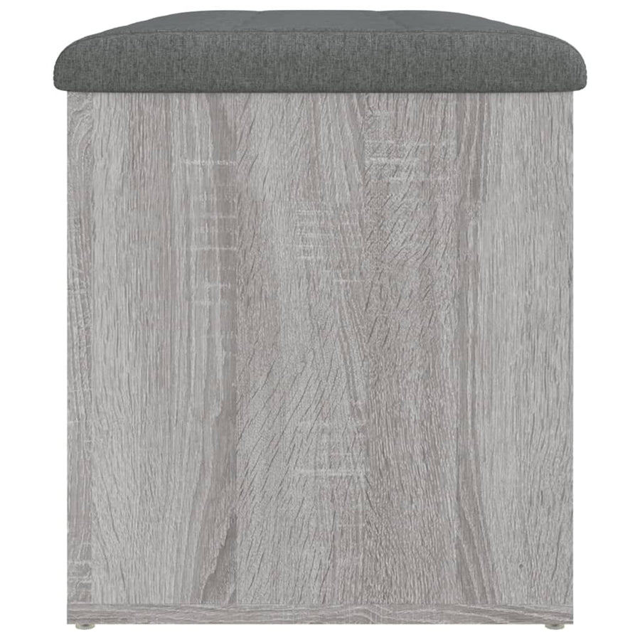 Opbergbankje Bewerkt Hout Eikenkleurig 82 x 42 x 45 cm Grijs sonoma