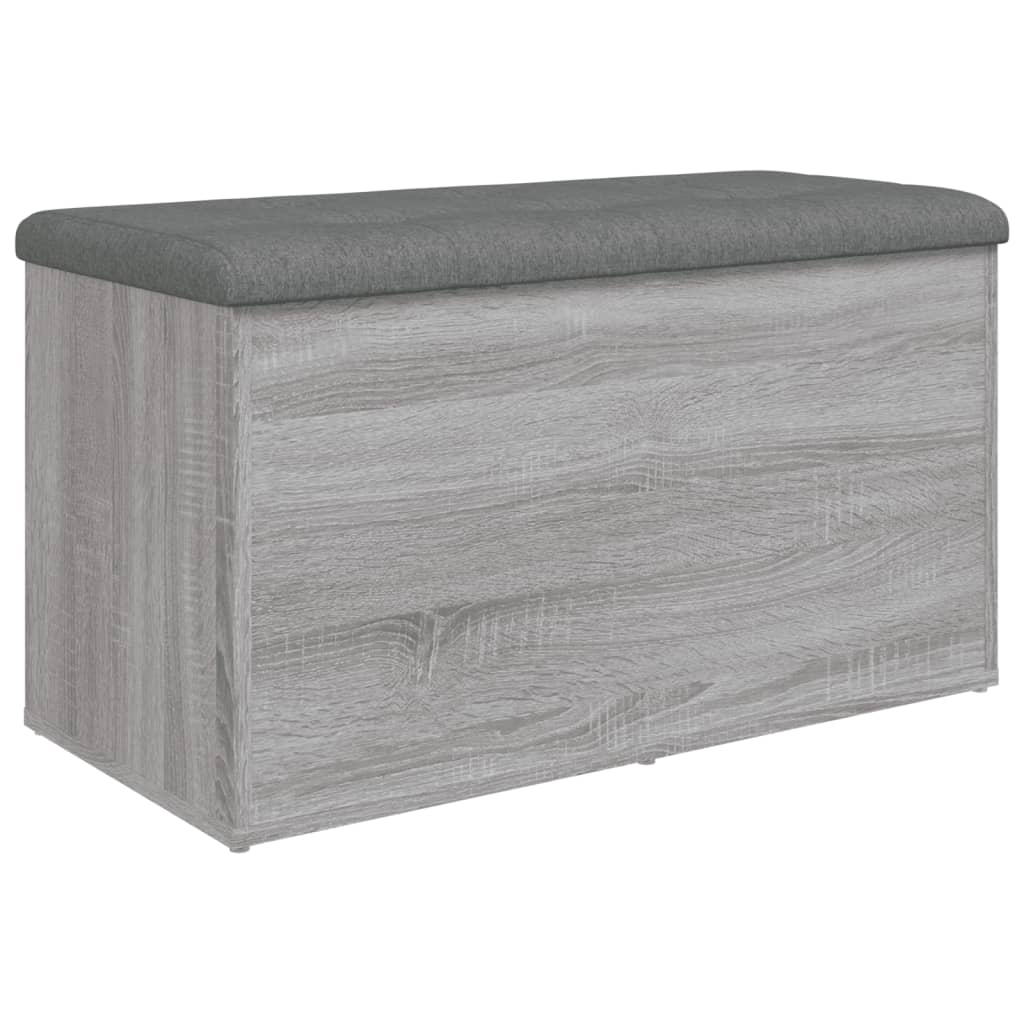 Opbergbankje Bewerkt Hout Eikenkleurig 82 x 42 x 45 cm Grijs sonoma