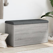 Opbergbank 82x42x45 cm bewerkt hout grijs