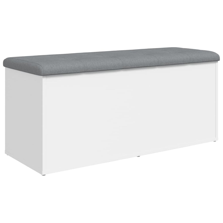 Opbergbankje Bewerkt Hout 102 x 42 x 45 cm Wit