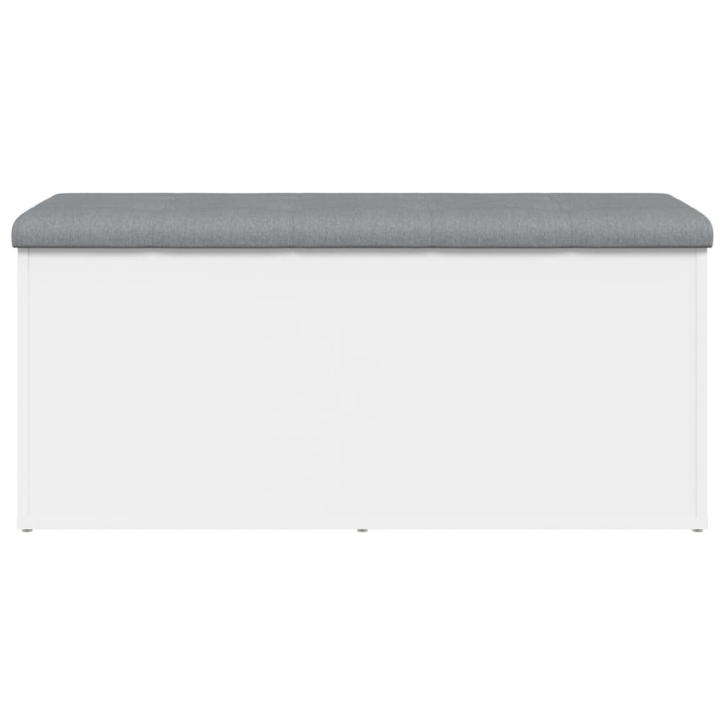 Opbergbankje Bewerkt Hout 102 x 42 x 45 cm Wit