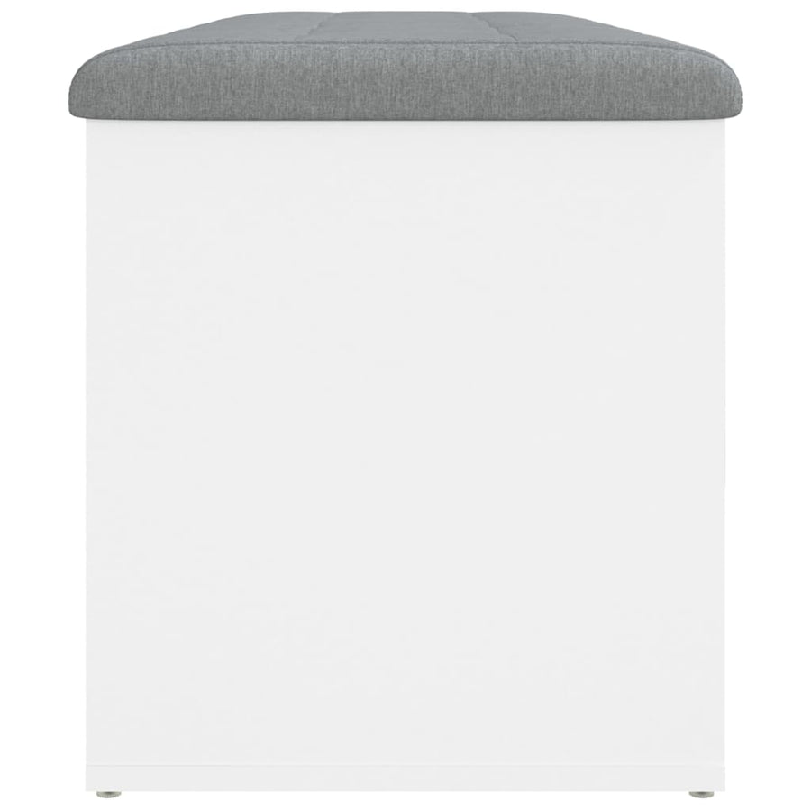 Opbergbankje Bewerkt Hout 102 x 42 x 45 cm Wit