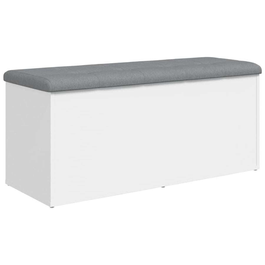 Opbergbankje Bewerkt Hout 102 x 42 x 45 cm Wit
