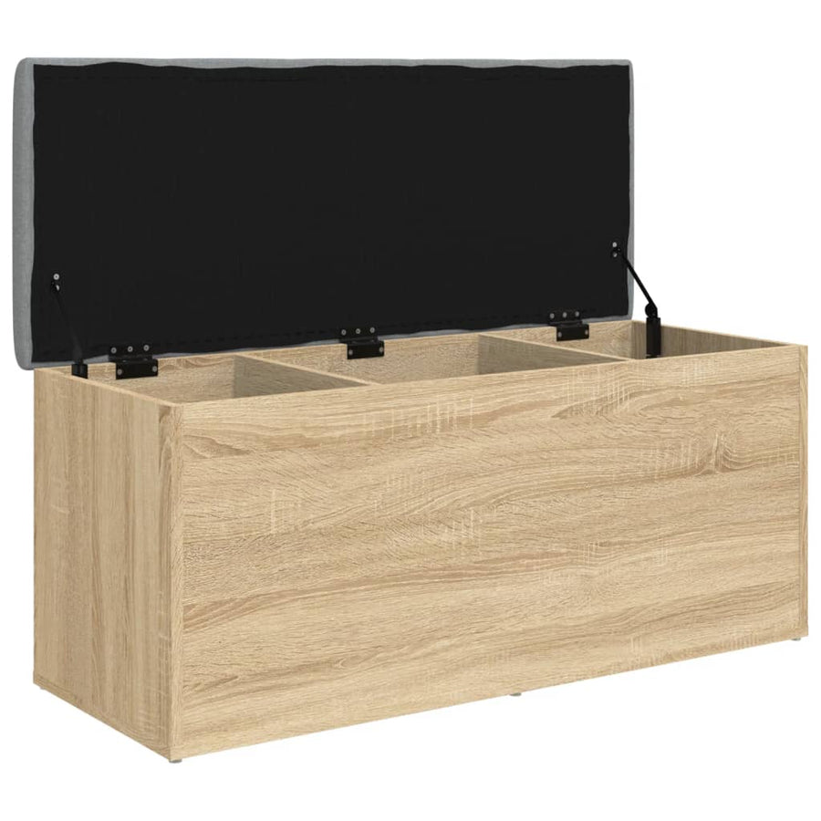 Opbergbankje Bewerkt Hout Kleurig 102 x 42 x 45 cm Sonoma eiken