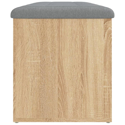 Opbergbankje Bewerkt Hout Kleurig 102 x 42 x 45 cm Sonoma eiken