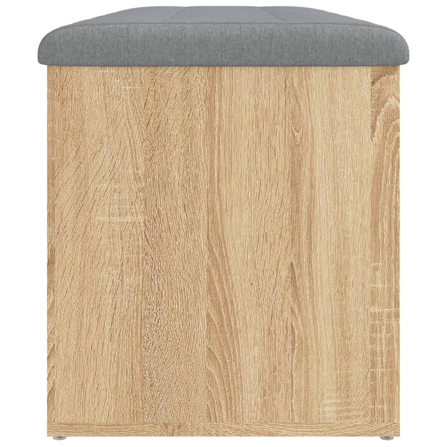 Opbergbankje Bewerkt Hout Kleurig 102 x 42 x 45 cm Sonoma eiken