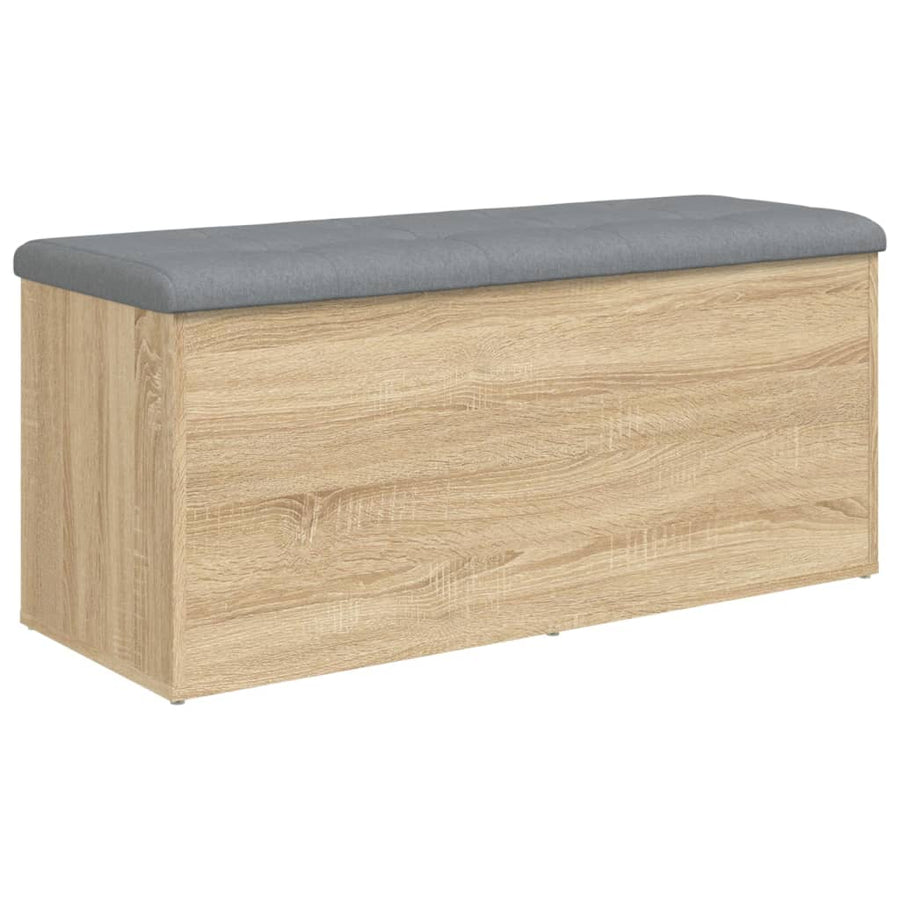 Opbergbankje Bewerkt Hout Kleurig 102 x 42 x 45 cm Sonoma eiken