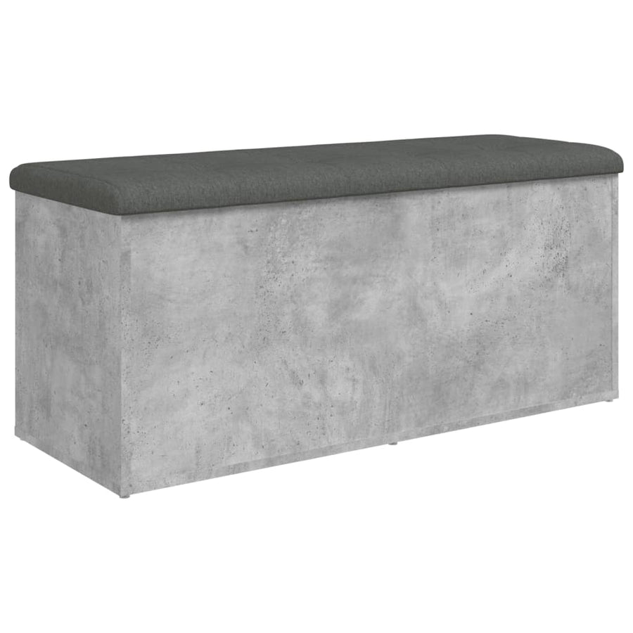 Opbergbankje Bewerkt Hout 102 x 42 x 45 cm Betongrijs