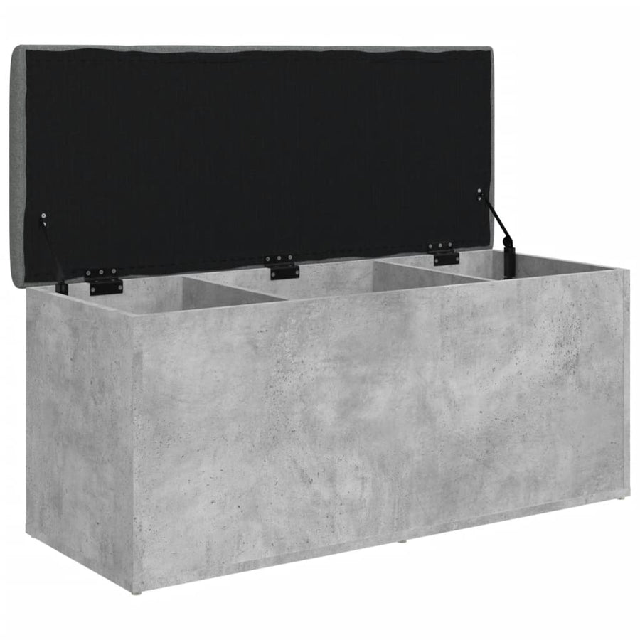 Opbergbankje Bewerkt Hout 102 x 42 x 45 cm Betongrijs