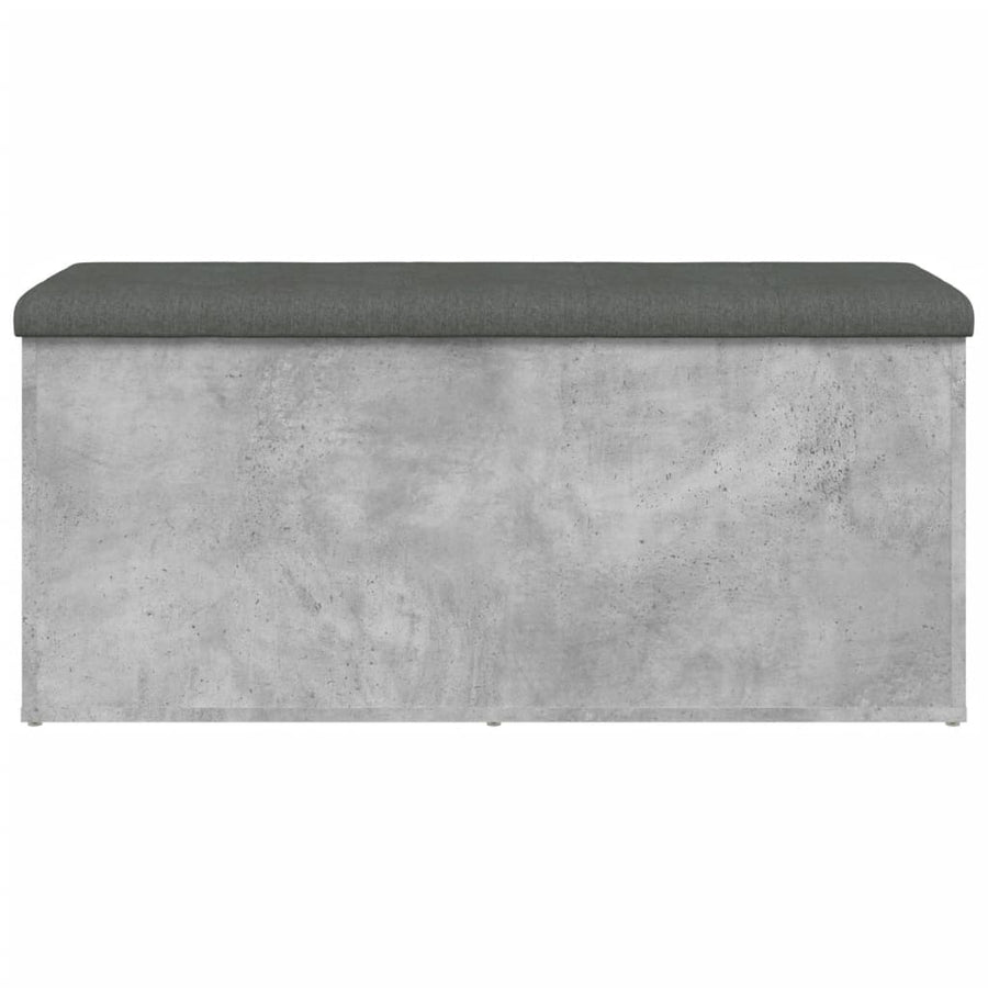 Opbergbankje Bewerkt Hout 102 x 42 x 45 cm Betongrijs