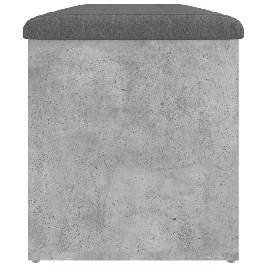 Opbergbankje Bewerkt Hout 102 x 42 x 45 cm Betongrijs