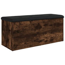 Opbergbankje Bewerkt Hout Kleurig 102 x 42 x 45 cm Gerookt eiken