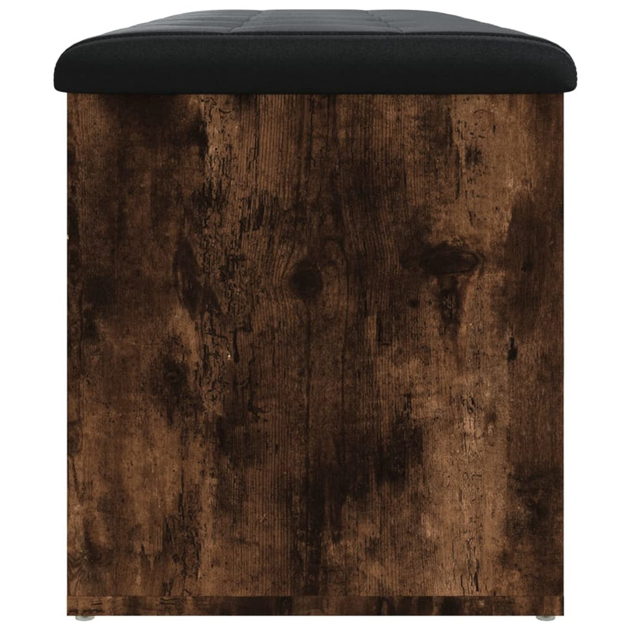 Opbergbankje Bewerkt Hout Kleurig 102 x 42 x 45 cm Gerookt eiken