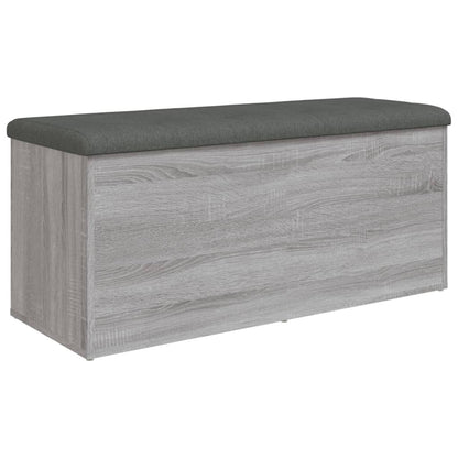 Opbergbankje Bewerkt Hout Eikenkleur 102 x 42 x 45 cm Grijs sonoma