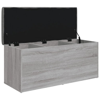 Opbergbankje Bewerkt Hout Eikenkleur 102 x 42 x 45 cm Grijs sonoma