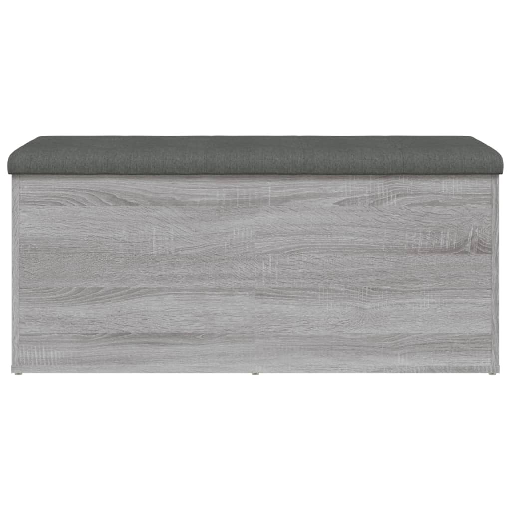 Opbergbankje Bewerkt Hout Eikenkleur 102 x 42 x 45 cm Grijs sonoma