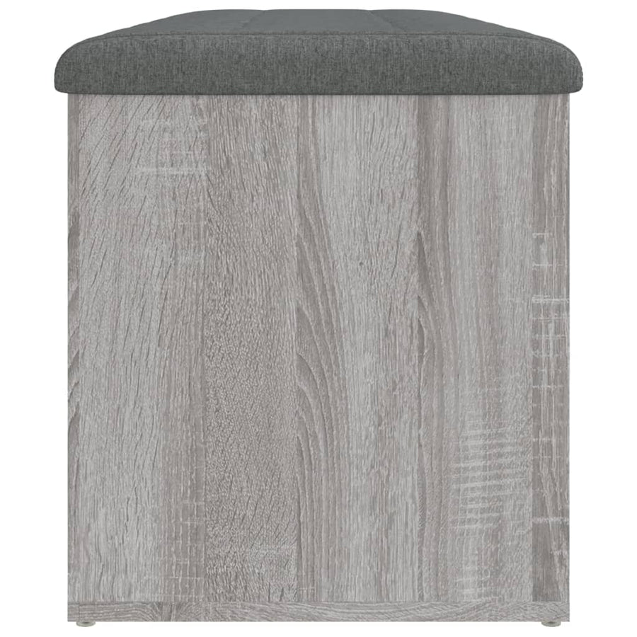 Opbergbankje Bewerkt Hout Eikenkleur 102 x 42 x 45 cm Grijs sonoma