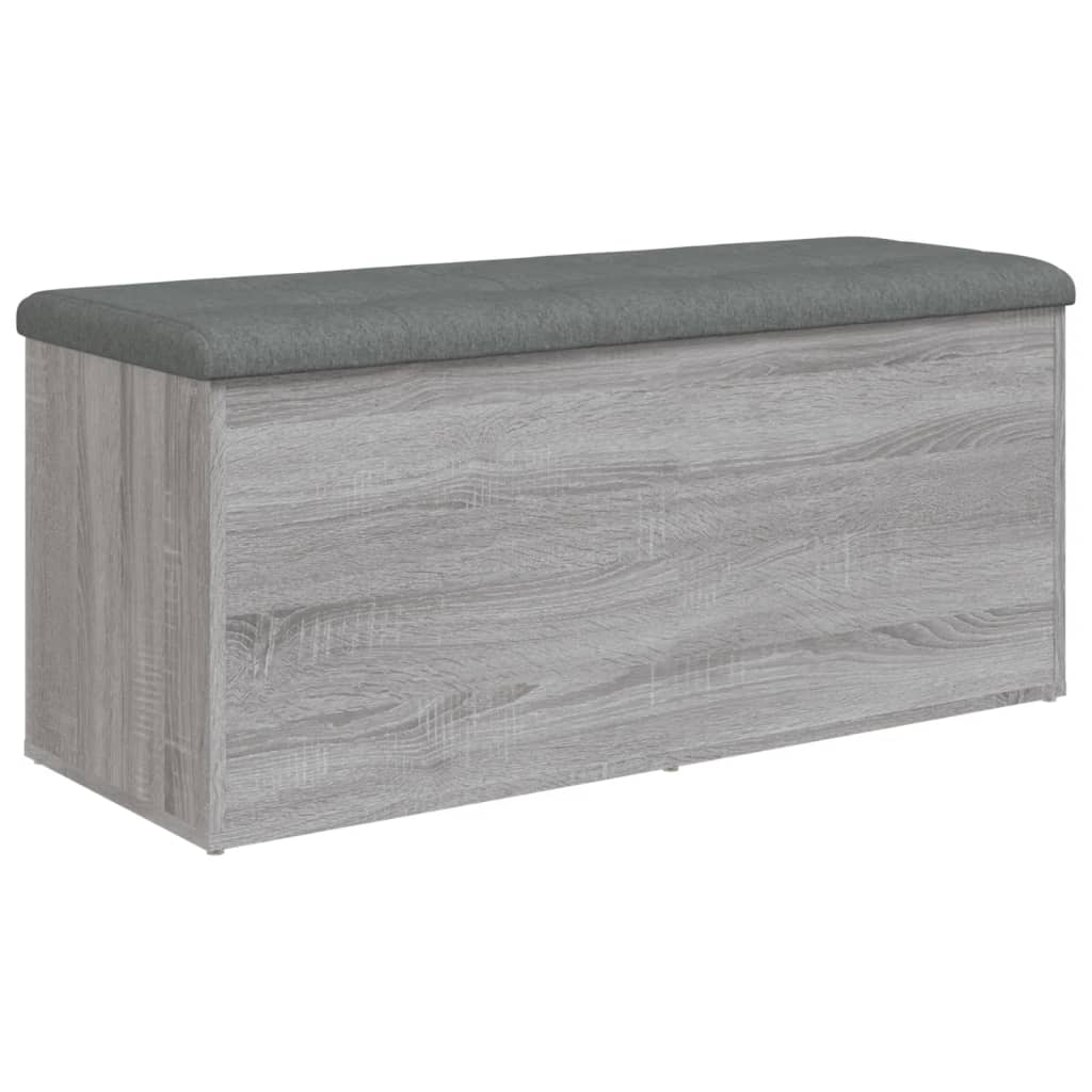 Opbergbankje Bewerkt Hout Eikenkleur 102 x 42 x 45 cm Grijs sonoma