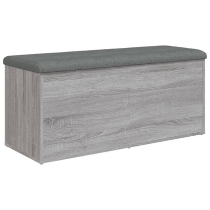 Opbergbankje Bewerkt Hout Eikenkleur 102 x 42 x 45 cm Grijs sonoma