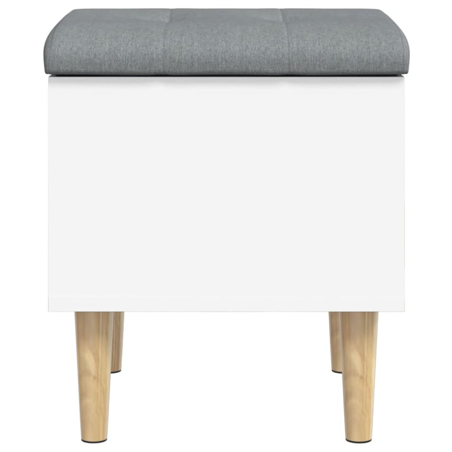 Opbergbankje 42x42x46 cm bewerkt hout wit