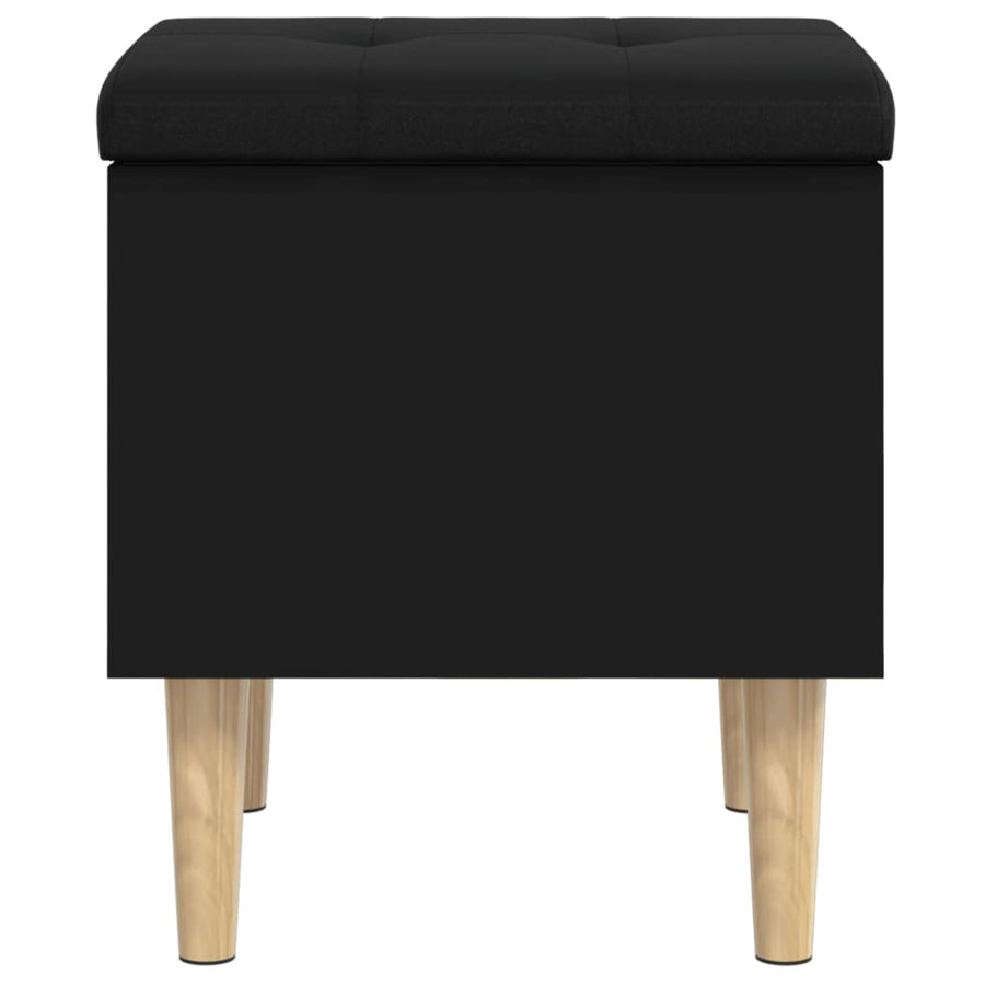 Opbergbank Bewerkt Hout 42 x 42 x 46 cm Zwart