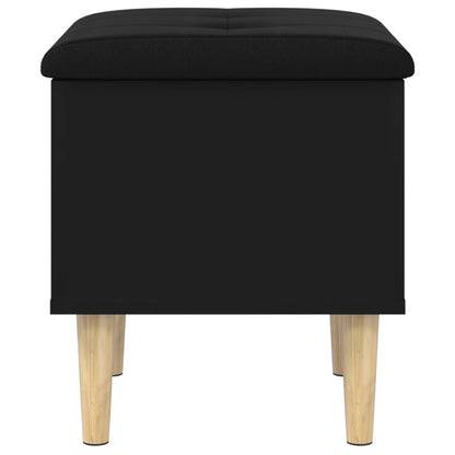 Opbergbank Bewerkt Hout 42 x 42 x 46 cm Zwart