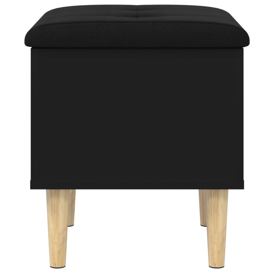 Opbergbank Bewerkt Hout 42 x 42 x 46 cm Zwart