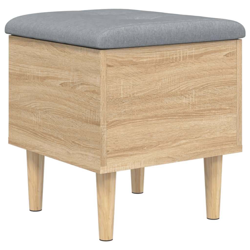Opbergbankje 42x42x46 cm bewerkt hout sonoma eikenkleurig