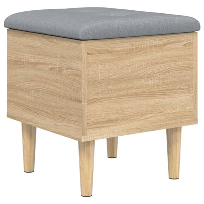 Opbergbankje 42x42x46 cm bewerkt hout sonoma eikenkleurig