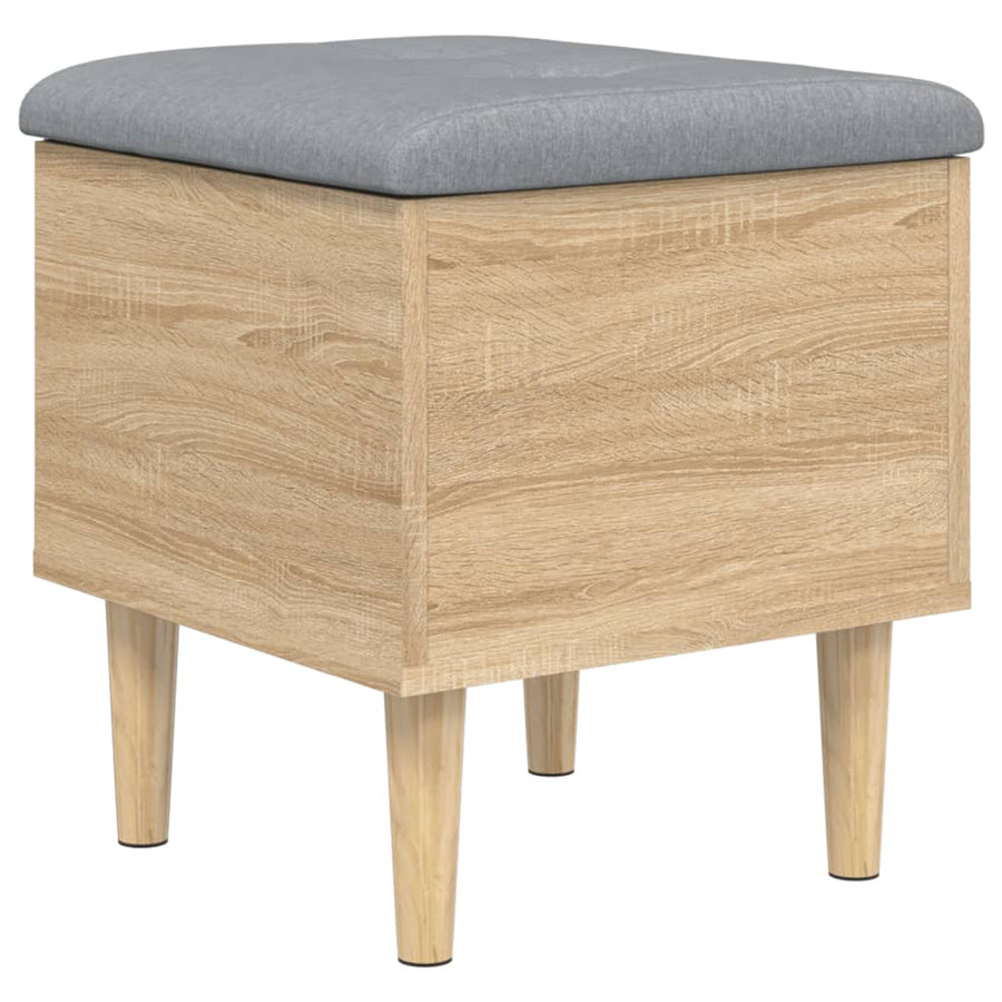 Opbergbankje 42x42x46 cm bewerkt hout sonoma eikenkleurig