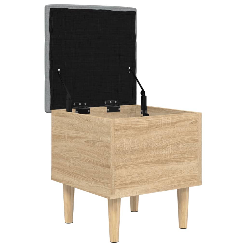 Opbergbankje 42x42x46 cm bewerkt hout sonoma eikenkleurig