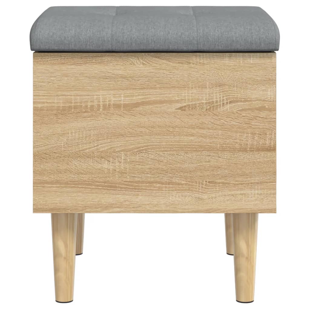 Opbergbankje 42x42x46 cm bewerkt hout sonoma eikenkleurig