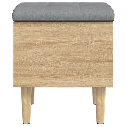 Opbergbankje 42x42x46 cm bewerkt hout sonoma eikenkleurig