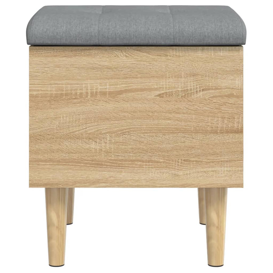 Opbergbankje 42x42x46 cm bewerkt hout sonoma eikenkleurig