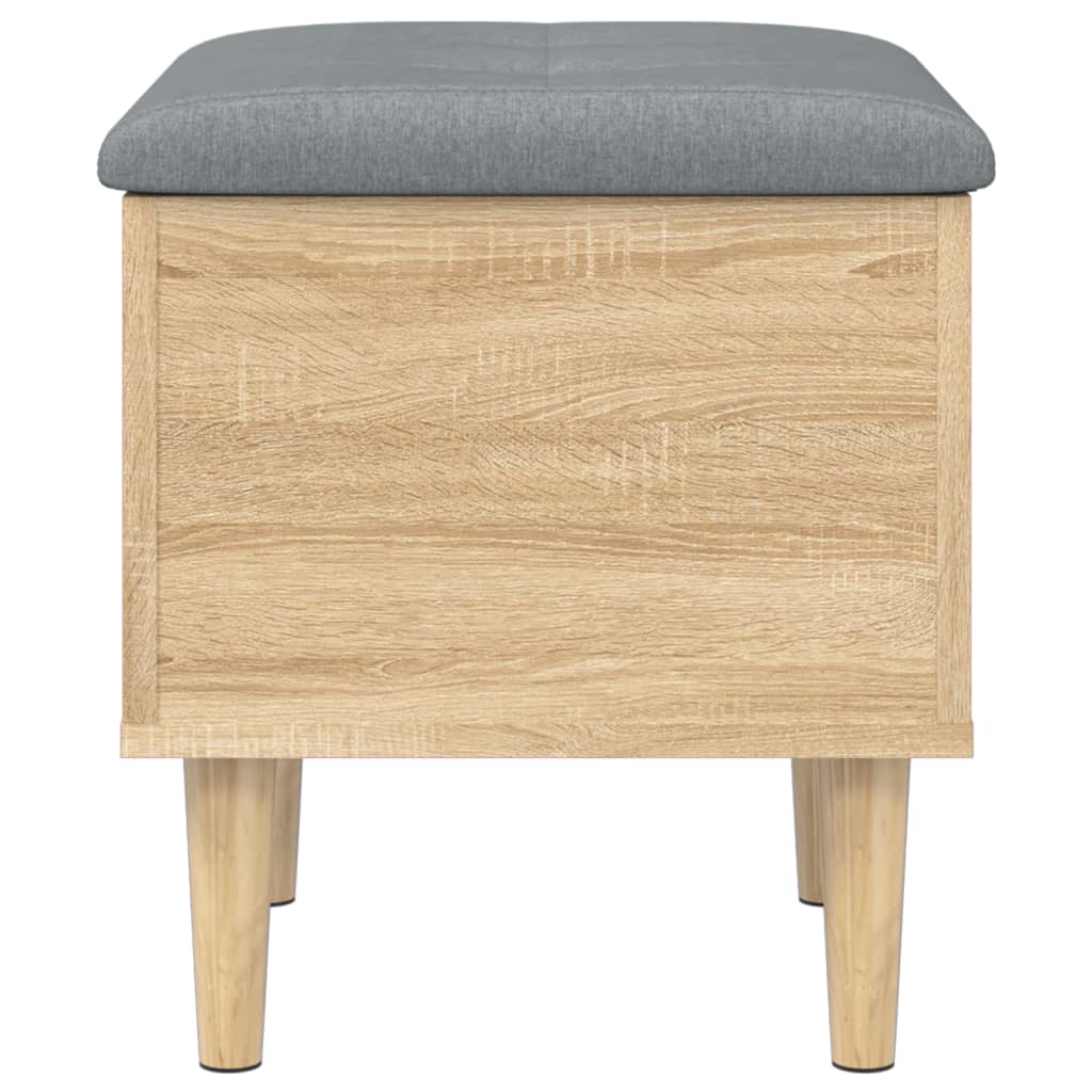 Opbergbankje 42x42x46 cm bewerkt hout sonoma eikenkleurig