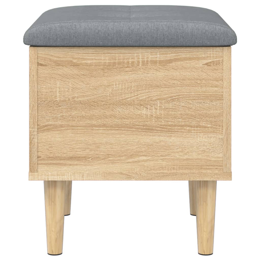 Opbergbankje 42x42x46 cm bewerkt hout sonoma eikenkleurig