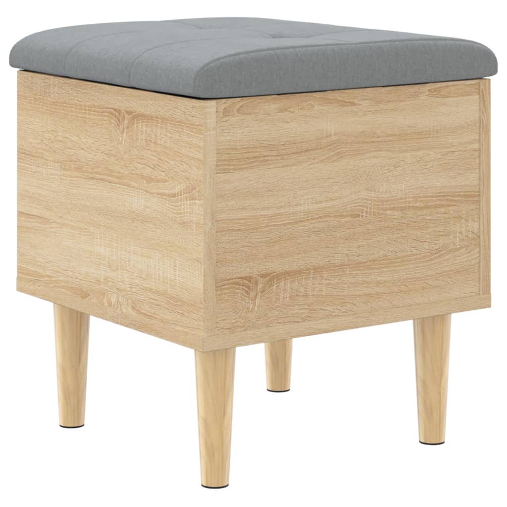 Opbergbankje 42x42x46 cm bewerkt hout sonoma eikenkleurig