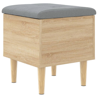 Opbergbankje 42x42x46 cm bewerkt hout sonoma eikenkleurig