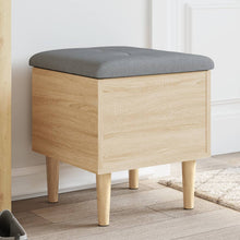 Opbergbankje 42x42x46 cm bewerkt hout sonoma eikenkleurig