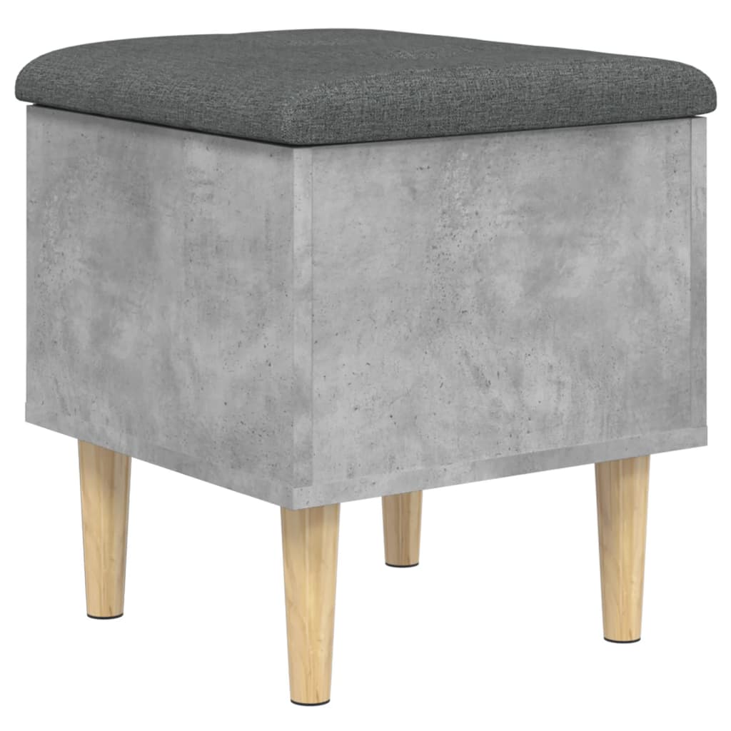 Opbergbankje Bewerkt Hout 42 x 42 x 46 cm Betongrijs