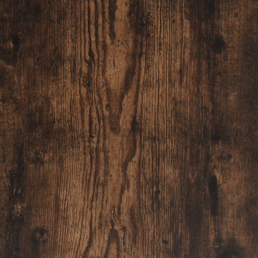 Opbergbankje Bewerkt Hout Kleurig 42 x 42 x 46 cm Gerookt eiken