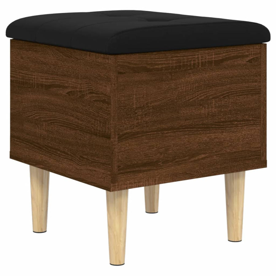 Opbergbankje Bewerkt Hout Bruineikenkleurig 42 x 42 x 46 cm bruin eikenkleur