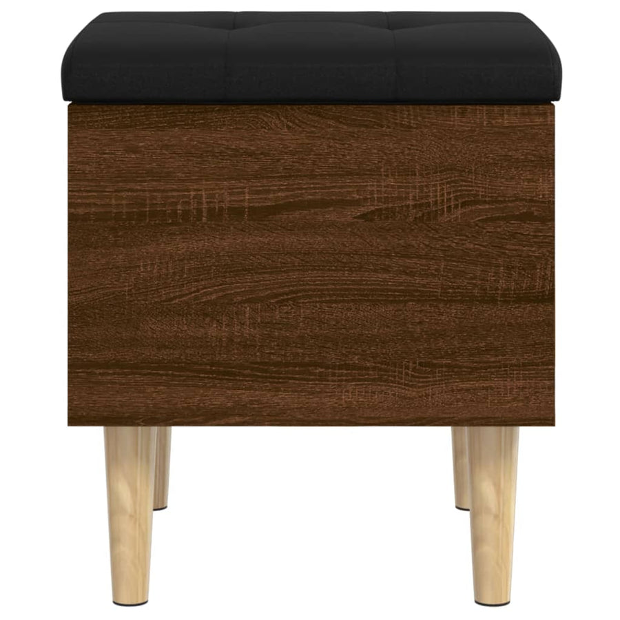 Opbergbankje Bewerkt Hout Bruineikenkleurig 42 x 42 x 46 cm bruin eikenkleur