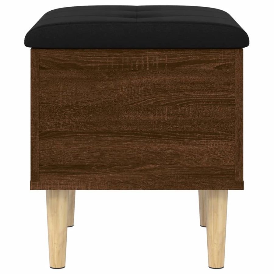 Opbergbankje Bewerkt Hout Bruineikenkleurig 42 x 42 x 46 cm bruin eikenkleur