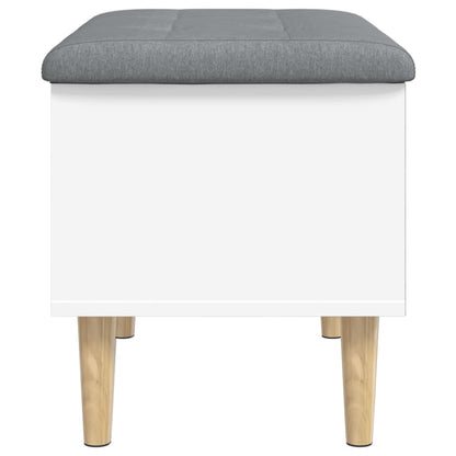 Opbergbankje Bewerkt Hout 62 x 42 x 46 cm Wit