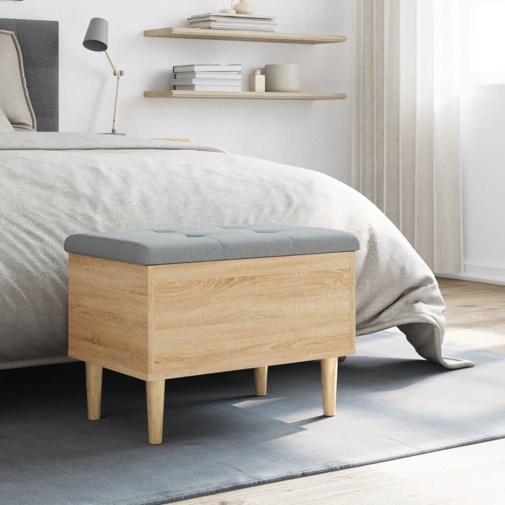 Opbergbankje 62x42x46 cm bewerkt hout sonoma eikenkleurig