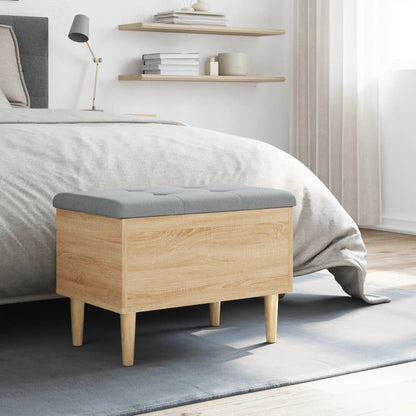 Opbergbankje 62x42x46 cm bewerkt hout sonoma eikenkleurig