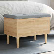 Opbergbankje 62x42x46 cm bewerkt hout sonoma eikenkleurig